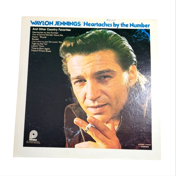 Waylon Jennings -Heartaches by the number vinyl - Picture 1 of 7